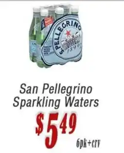 O'briens Market San Pellegrino Sparkling Waters offer
