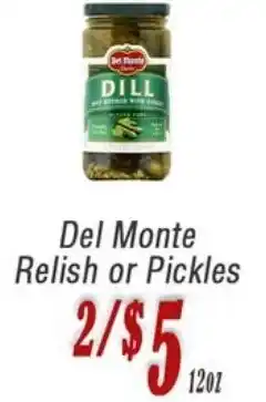 O'briens Market Del Monte Relish or Pickles offer