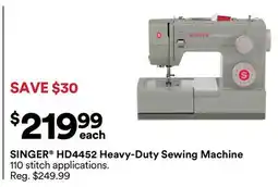 Michaels SINGER HD4452 Heavy-Duty Sewing Machine offer