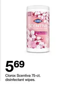 Target Clorox Scentiva 75-ct. disinfectant wipes offer