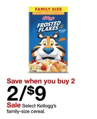 Target Select Kellogg's family-size cereal offer