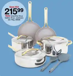 Target GreenPan Nova Gallery 10-pc. cookware set offer