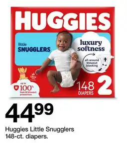Target Huggies Little Snugglers 148 ct. diapers offer