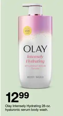 Target Olay Intensely Hydrating 28-oz. hyaluronic serum body wash offer