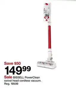 Target BISSELL PowerClean swivel head cordless vacuum offer