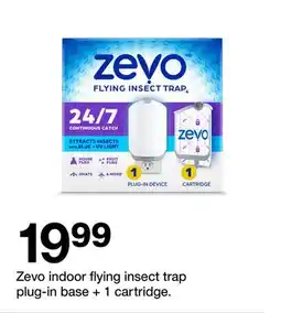 Target Zevo indoor flying insect trap plug-in base + 1 cartridge offer