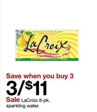Target LaCroix 8-pk. sparkling water offer