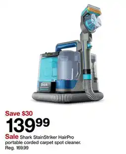 Target Shark StainStriker HairPro portable cored carpet spot cleaner offer