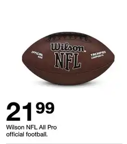 Target Wilson NFL All Pro official football offer