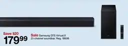 Target Samsung DTS Virtual-X 21-channel soundbar offer