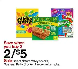Target Select Nature Valley snacks, Gushers, Betty Crocker & more fruit snacks offer