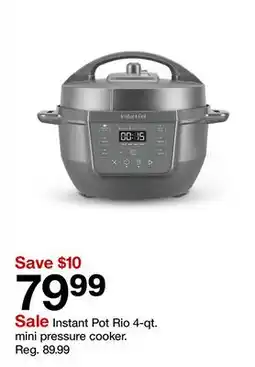 Target Instant Pot Rio 4-qt. mini pressure cooker offer