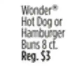 Dollar General Wonder Hot Dog or Hamburger Buns offer