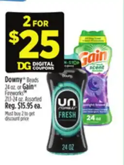 Dollar General Downy Beads 24 oz. or Gain Fireworks 21.1-24 oz offer