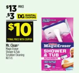 Dollar General Mr. Clean Magic Eraser Shower & Tub Scrubber Cleaning Kit offer