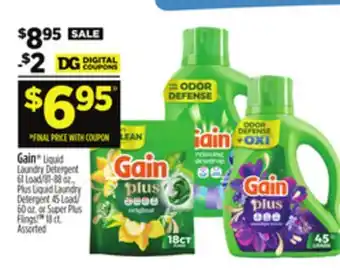 Dollar General Gain Liquid Laundry Detergent offer