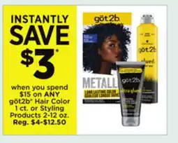 Dollar General göt2b Hair Color 1 ct. or Styling Products 2-12 oz offer