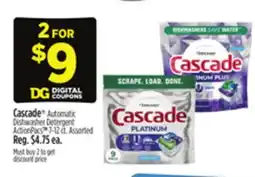 Dollar General Cascade Automatic Dishwasher Detergent offer