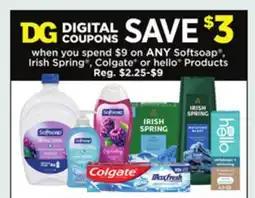 Dollar General Irish Spring , Colgate or hello Products offer
