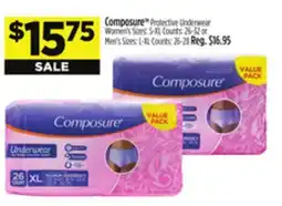 Dollar General Composure Protective Underwear offer