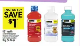 Dollar General DG health Electrolyte Solution Original or Advantage Care 1 liter Assorted offer