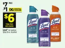 Dollar General Lysol Air Sanitizer Spray offer