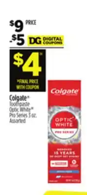 Dollar General Colgate Optic White Pro Series offer