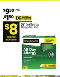 Dollar General DG health All Day Allergy Tablets offer