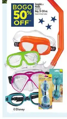 Dollar General Goggles or Masks offer