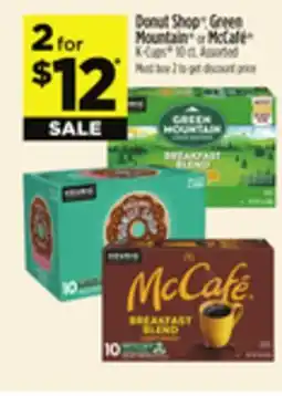 Dollar General Donut Shop Green Mountain or McCafé K-Cups offer