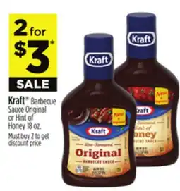 Dollar General Kraft Barbecue Sauce Original or Hint of Honey offer