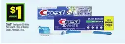 Dollar General Crest Toothpaste 3D White Mint Splash 2.5 oz. or Baking Soda & Peroxide 2.4 oz offer