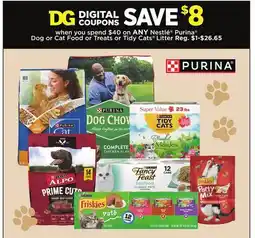 Dollar General ANY Nestle Purina Dog or Cat Food or Treats or Tidy Cats Litter offer