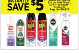 Dollar General ANY Raid , OFF! or STEM Products offer