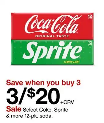 Target Select Coke, Sprite & more 12-pk. soda offer