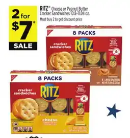 Dollar General RITZ Cheese or Peanut Butter Cracker Sandwiches offer