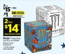 Dollar General Monster Energy Drinks offer