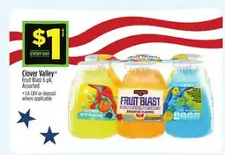 Dollar General Clover Valley Fruit Blast offer