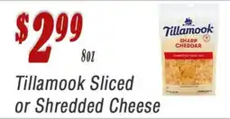 O'briens Market Tillamook Sliced or Shredded Cheese offer