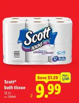 Lidl Scott bath tissue offer