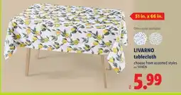 Lidl LIVARNO tablecloth offer