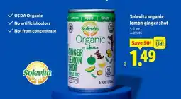 Lidl Solevita organic lemon ginger shot offer