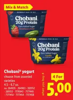 Lidl Chobani yogurt offer