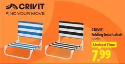 Lidl CRIVIT folding beach chair offer