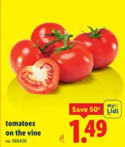 Lidl tomatoes on the vine offer