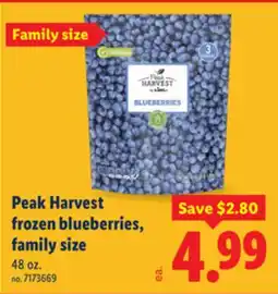 Lidl Peak Harvest frozen blueberries, family size offer