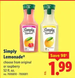 Lidl Simply Lemonade offer