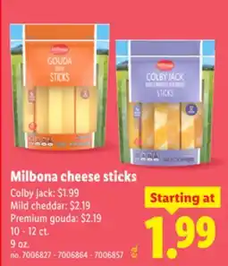 Lidl Milbona cheese sticks offer