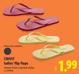 Lidl CRIVIT ladies' flip flops offer