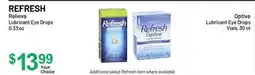 Health Mart REFRESH Relieva Lubricant Eye Drops 0.33 oz, Optive Lubricant Eye Drops Vials, 30 ct offer